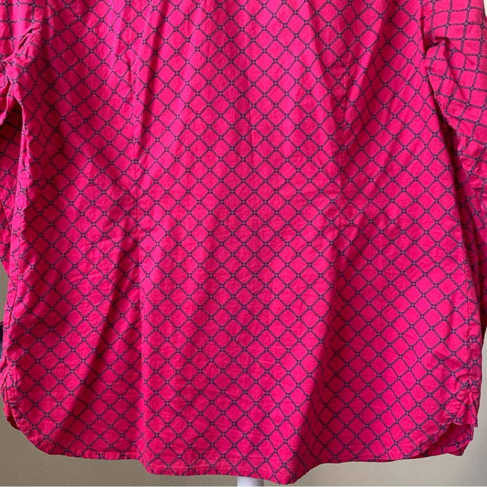 Tommy Hilfiger Women's Long Sleeve Button Up Classic Shirt Cotton Pink L *Flaw - Picture 7 of 16